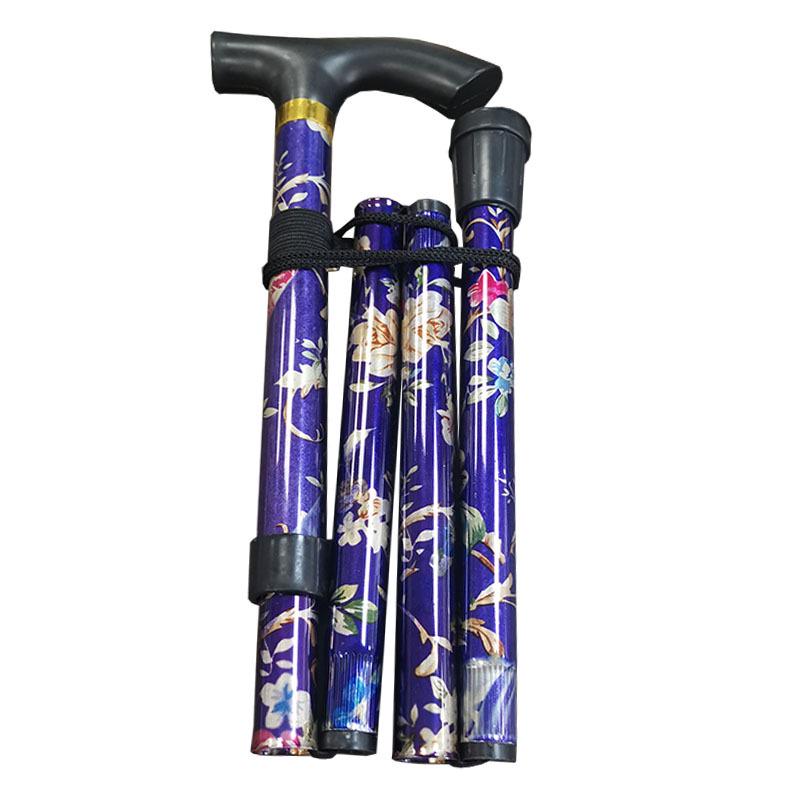 Telescopic Aluminum Alloy Shock-Absorbing Ultra-Light Adjustable Elderly Walking Cane with Straight and Curved Handle Options