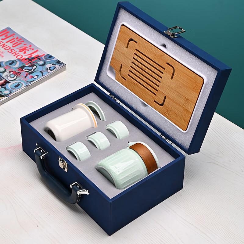 Zhuijia Ge Kiln Crackle Glaze Portable Tea Set