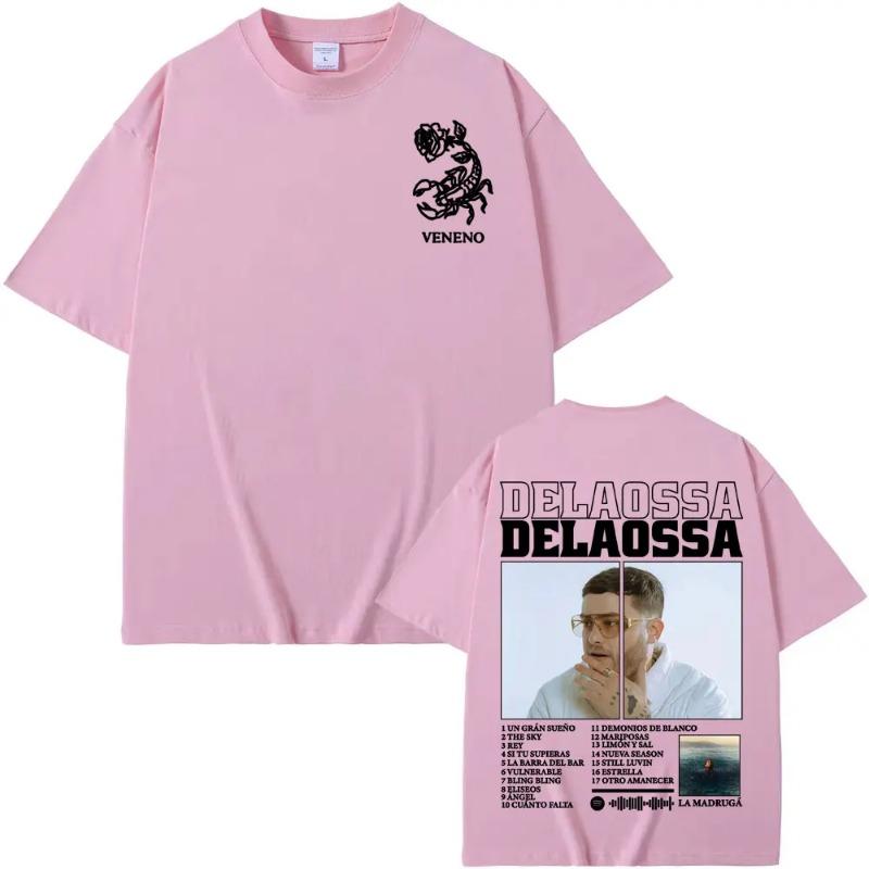 Rapper Delaossa Album Graphic T-shirts for Men Fashion Gothic Retro Short Sleeve Unisex Casual 100% Cotton T-shirt