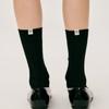 DEPOUND Mercerized Cotton Label Socks - Black