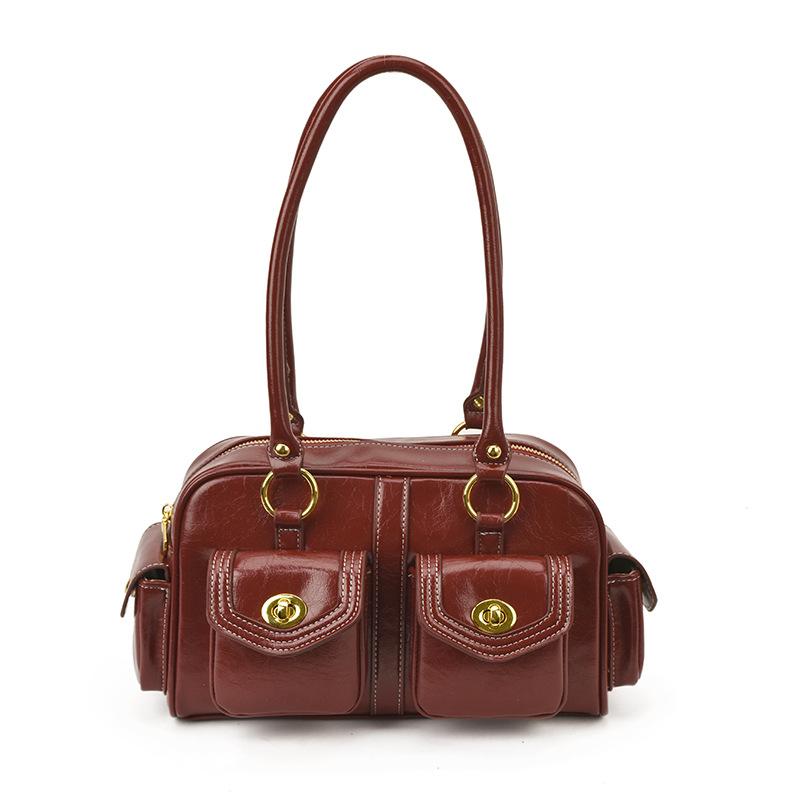 Damentasche mit großer Kapazität für unter dem Arm, Herbst und Winter 2025, neu, Nische, hochwertig, schlicht, Retro, Schultertasche, Kissen-Tasche