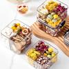 Divided Plastic Food Storage Containers Clear Organizers With Airtight Lids Seal Jar For Snacks, Dried Fruits Home Items