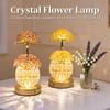Decorative Flower Glass Bottle USB Night Light Decorative Lamp with Touch Control for Living Room Bedroom Dining Room