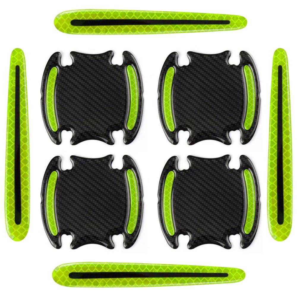 4/8 Pcs EGP Car Door Bowl Sticker Anti Scratch Door Handle Warning Reflective Door Handle Paint Scratch Soft Adhesive Film