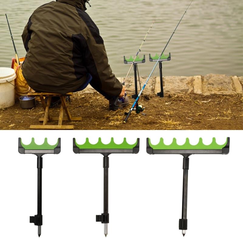 Multi Holes Fishing Rod Holder Bracket with Bandstick Ground Plug Holder Fishing Rod Rest Head Bracket  Easy To Install
