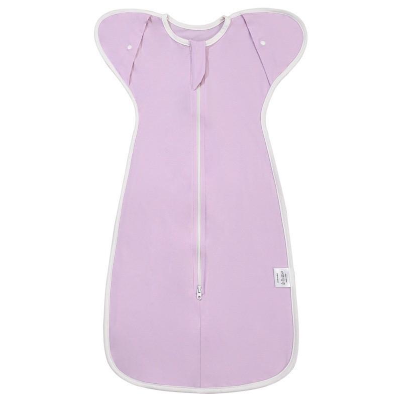 Baby Cotton Swaddle Blanket Newborn Sleep Sack Wrap Arms Up Design Stretchable Sleeves