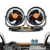Double Head Car Fan Double Head Vehicle Fan 24V Adjustable Dashboard Cooling Device With Strong Wind Low Noise Design For Indoor