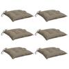 VidaXL Set of 6 Pallet Cushions, Waterproof Seat Pad, Garden Cushion, Outdoor Decoration Terrace, Taupe 361533