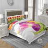 3D cotton satin bedding 140x200cm COLORFUL TULIPS