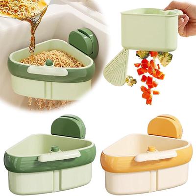 Suction Cup Sink Strainer Basket  Hands Food Residue Filter Dry - Wet Separation Kitchen Storage Organizer Residue Filter Basket