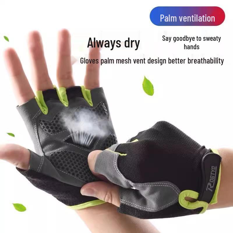 Unisex Half Finger Cycling Gloves with Silicone Grip for Shock Absorption, Anti-Slip, Ideal for Summer, Fishing, and Mountain Climbing.