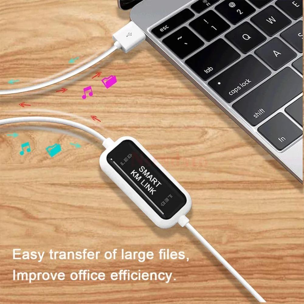 USB 2.0 Smart KM Link PC To PC Keyboard Mouse Share Sync Data Link Connection USB Extension Cable Data File Transfer USB Switch