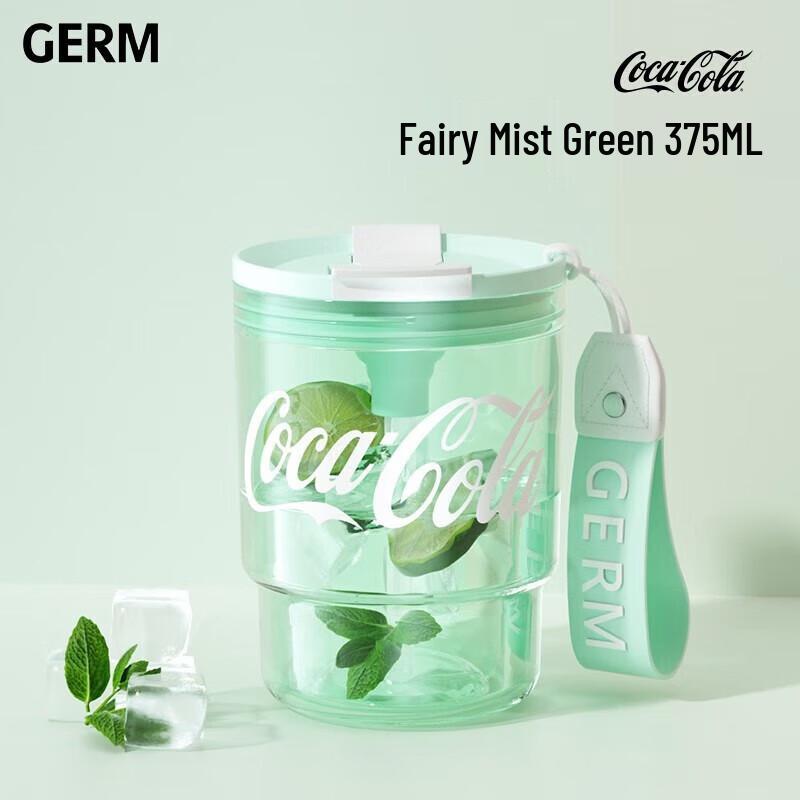 Germ Coca-Cola Collection Portable Bamboo Style Glass Bottle