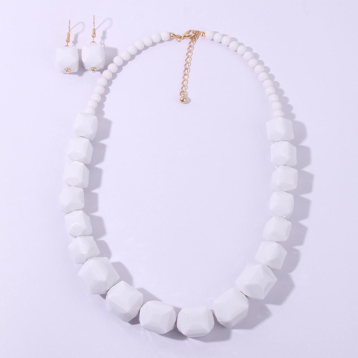 Аксессуары Геометрические Акриловые Серьги Ожерелье Набор Популярное Ожерелье Женщины