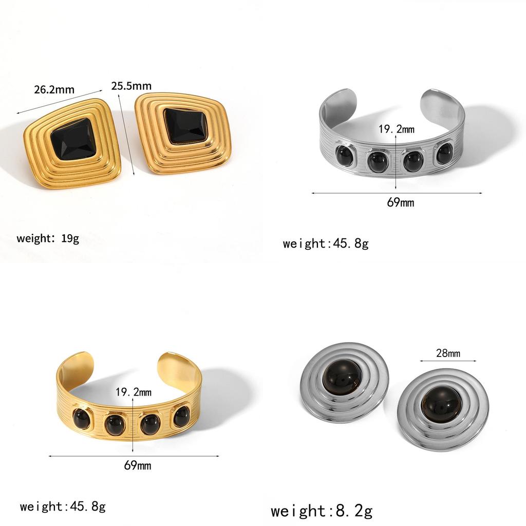 Set de Pendientes Geométricos de Acero Inoxidable para Mujer con Diseño Único para Entusiastas de la Moda