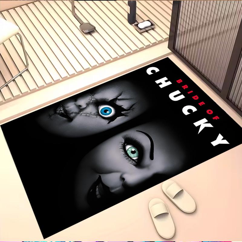 Bride of Chucky Print Rug, Washable Floor Carpet, For Entryway Dorm Laundry Room Office Study, Home Decor Birthday Christmas Gift