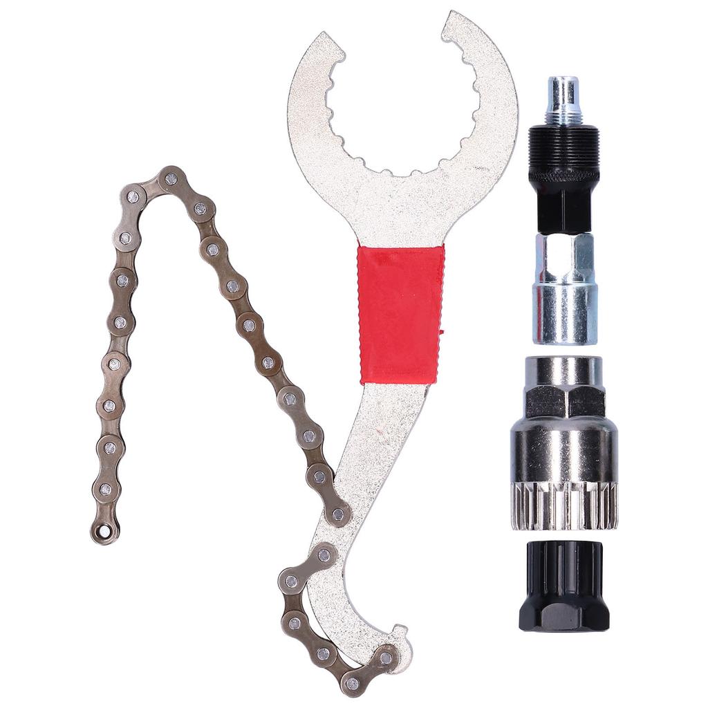 3 In 1 Bike Repair Kit Cassette Removal Tool Chain Whip Bicycle Sprocket Remover Set