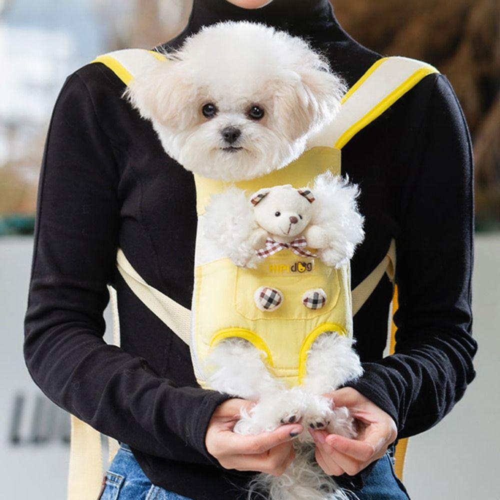 Portable Dog Double Shoulder Bag Four Feet Pet Carrying Supplies Cat Backpack  for Outdoor Travel