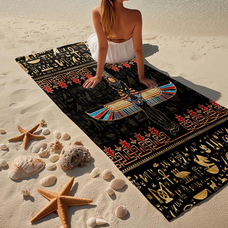 Eagle And Moon Symbolism Beach Towel, Super Soft Microfiber, Gift for Her/Him, Birthday, for Pool, Beach, Travel, Home Decor Fan gifts