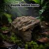 Snake Hiding Spot Reptile Hide Cave, Realistic Rock Look Resin Toad House, Humid Stable Cave Shelter for Frogs, Small Reptiles, Indoor Terrarium,