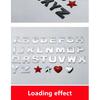 1Pcs 3D Metal 45mm 25mm DIY Letters Alphabet Emblem Numbers Chrome Labeling Car Sticker Digital Badge Accessories Motorcycle