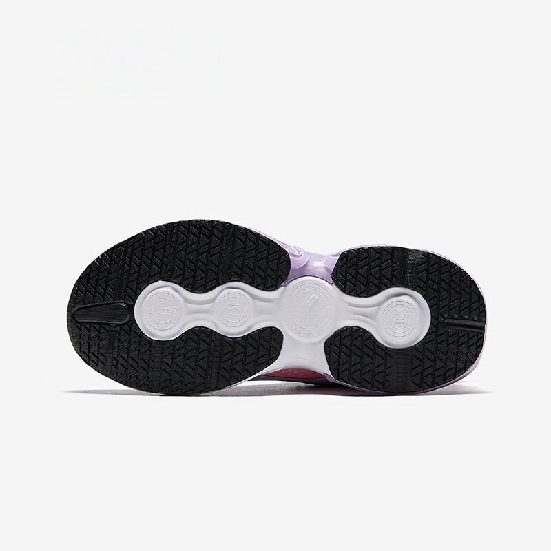 Anta Kids Energy Ring 10.0 Comfortable Non-Slip Durable Low-Top Running Shoes Kids Running Shoes Black White Light-Mist-Purple 322445504-3