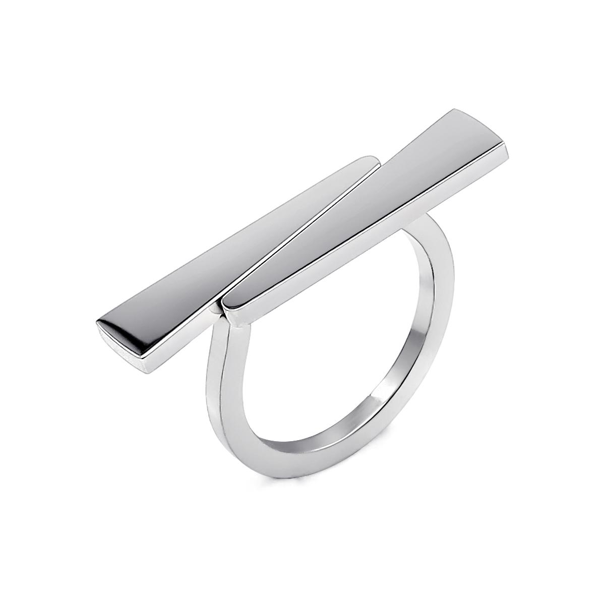 

New Minimalist 18k Pvd Gold Plated Stainless Steel Geometric Rings Tarnish Free Rings for Women 6 серебряный