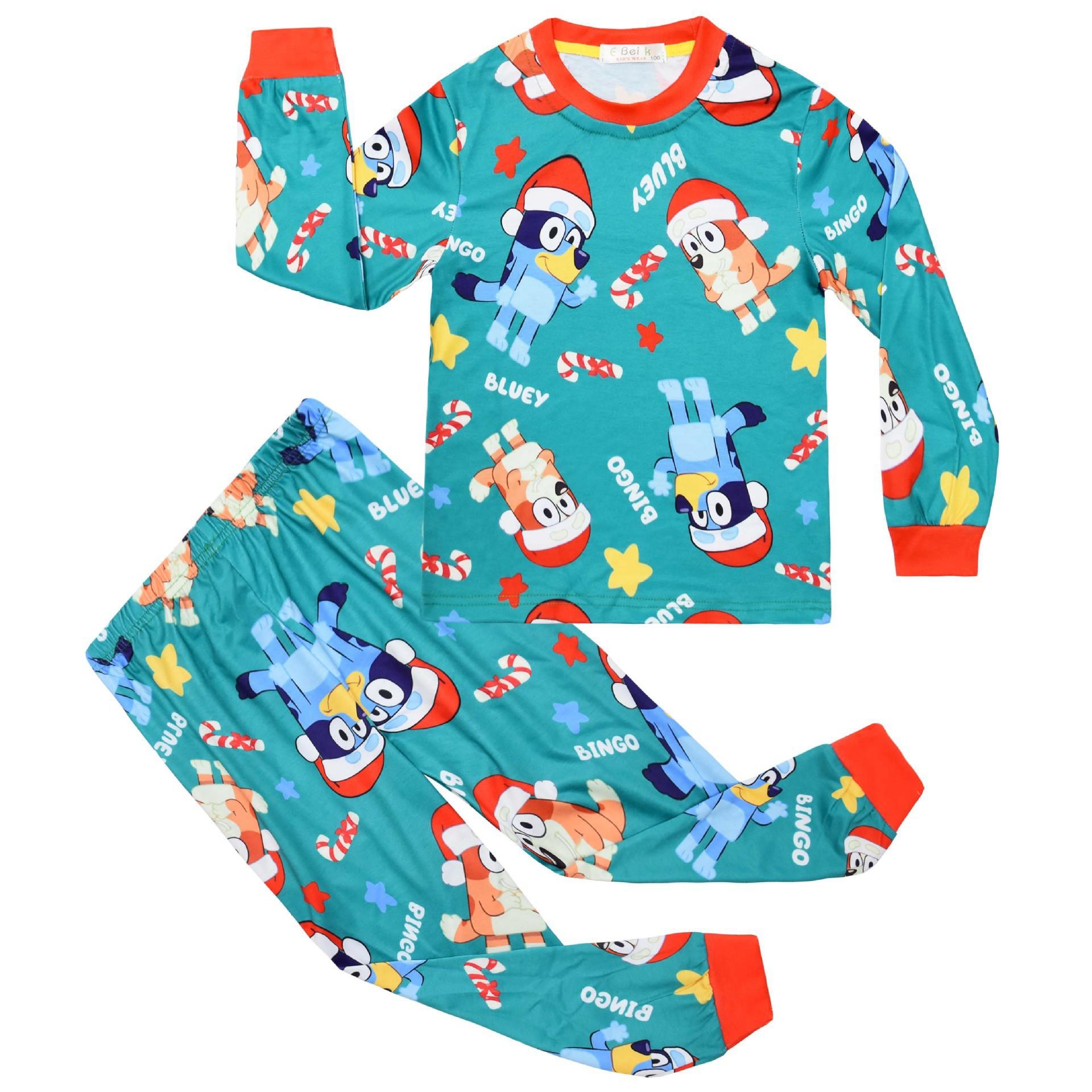 

Christmas Set, Cartoon Digital Printing, Children S Loungewear, Pajamas, Long-Sleeved Set, Two-Piece Set 7815. 100