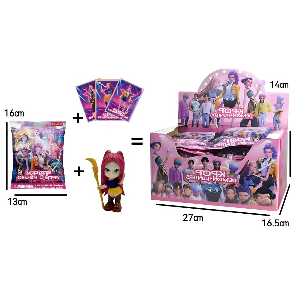 Blind Box Anime Demon Hunters Mini Figurines  Kpop Cute PVC Mystery Box Collectible Doll Model Decorative Item