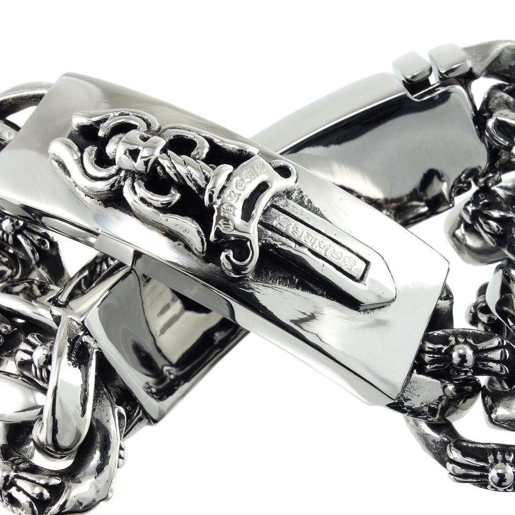 Bracelet Stainless Steel Accessory Floral Cross Dagger Dbr02 [D.E.E.D] Men's &