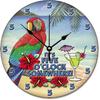ArogGeld 5 O'Clock Somewhere Wall Clock Round Beach House Wood Clock 10 Silent Non-Ticking Quartz Battery Farmhouse Living Room Bedroom Office