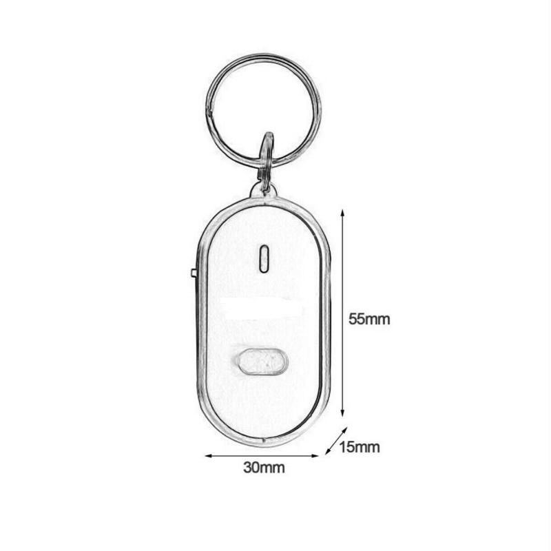 Anti-lost LED Key Locator Key Chain Whistle Audio Induction Wireless GPS Locator Key Anti-lost Device with Flashlight