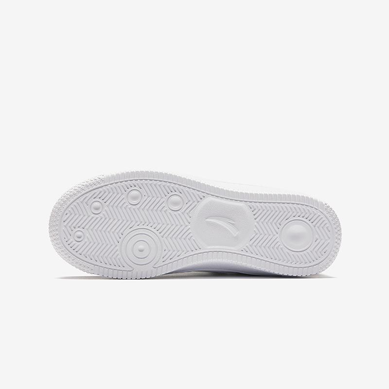 Anta Kids Synthetic Leather Simple Versatile Non-Slip Wear-Resistant Lightweight Shock Absorbing Mid-Top Kids Skate Shoes Men Sneakers A12438004-2