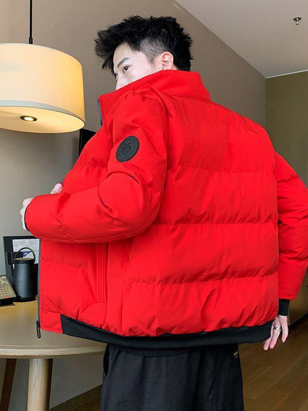 Cotton-padded Men's Autumn and Winter Thickened Warm Casual Stand-up Collar Slim Cold-proof Large-size Cotton Jacket Trend