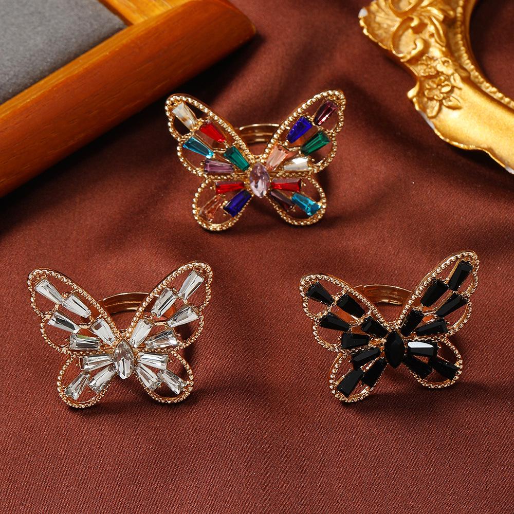Korean Style Shiny Butterfly Ring - Women's Openable Fairy Index Finger Jewelry