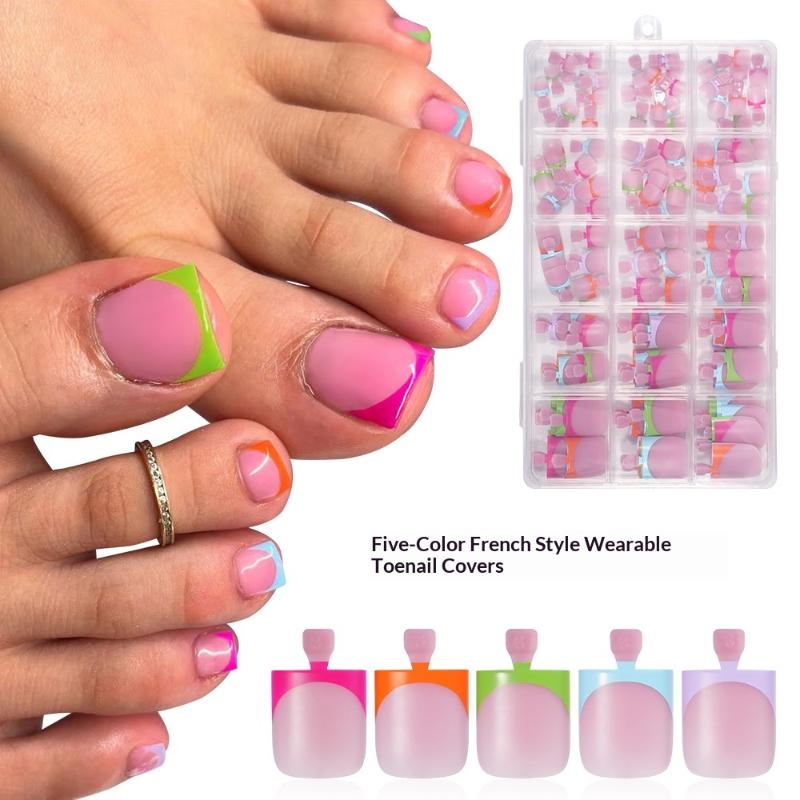 Matte Square 150PCS Toe Nail Tips for Durable and Stylish DIY Pedicures