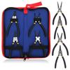 4PCs Circlip Pliers Set Steel Ring Plier Plastic Coated Handle Anti Oxidation Hand Operated