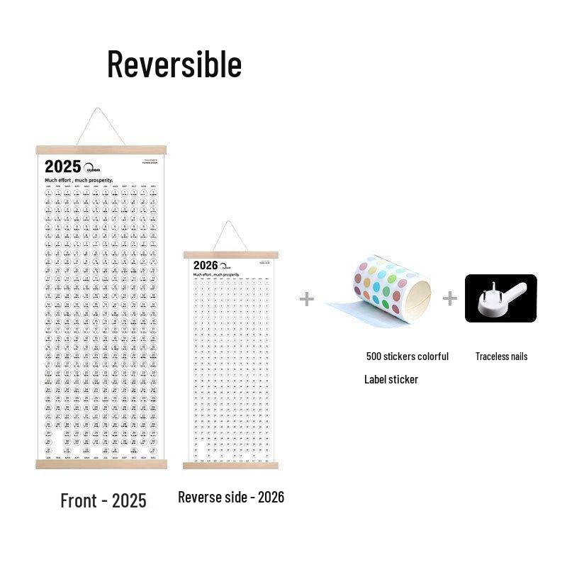 2025 Wooden Wall Calendar: Creative Single Sheet Hanging Planner