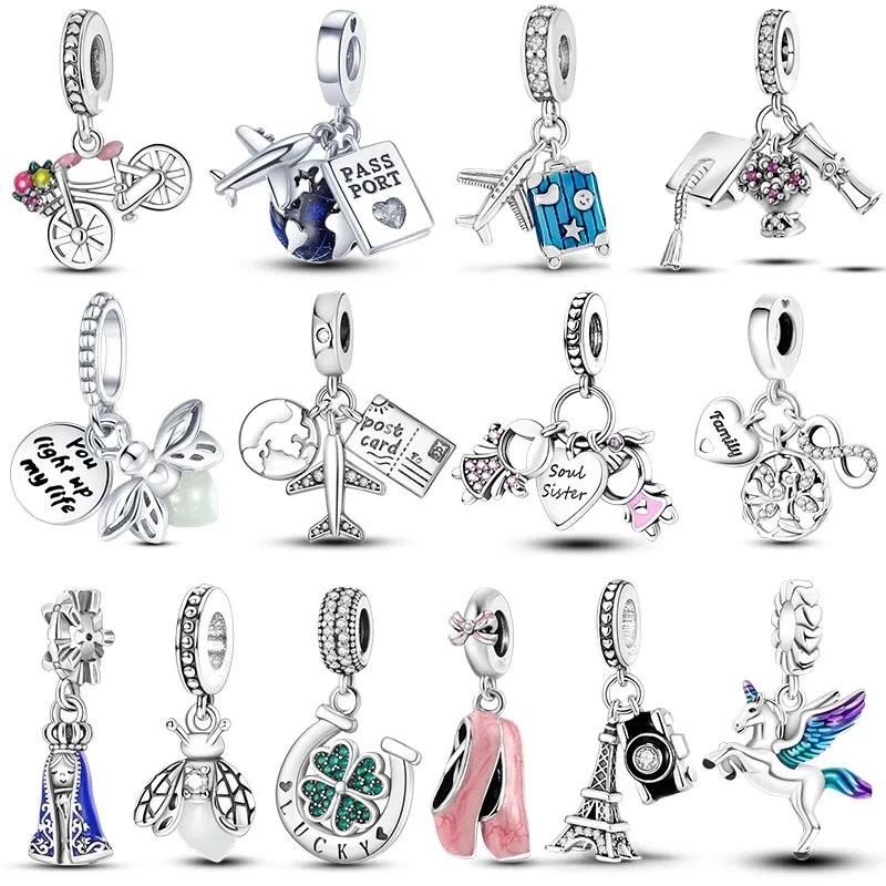 Copper Plated Charms For Woman Beads Fit Original Bracelet Making Dangle Charm Fashion Jewelry Pendants