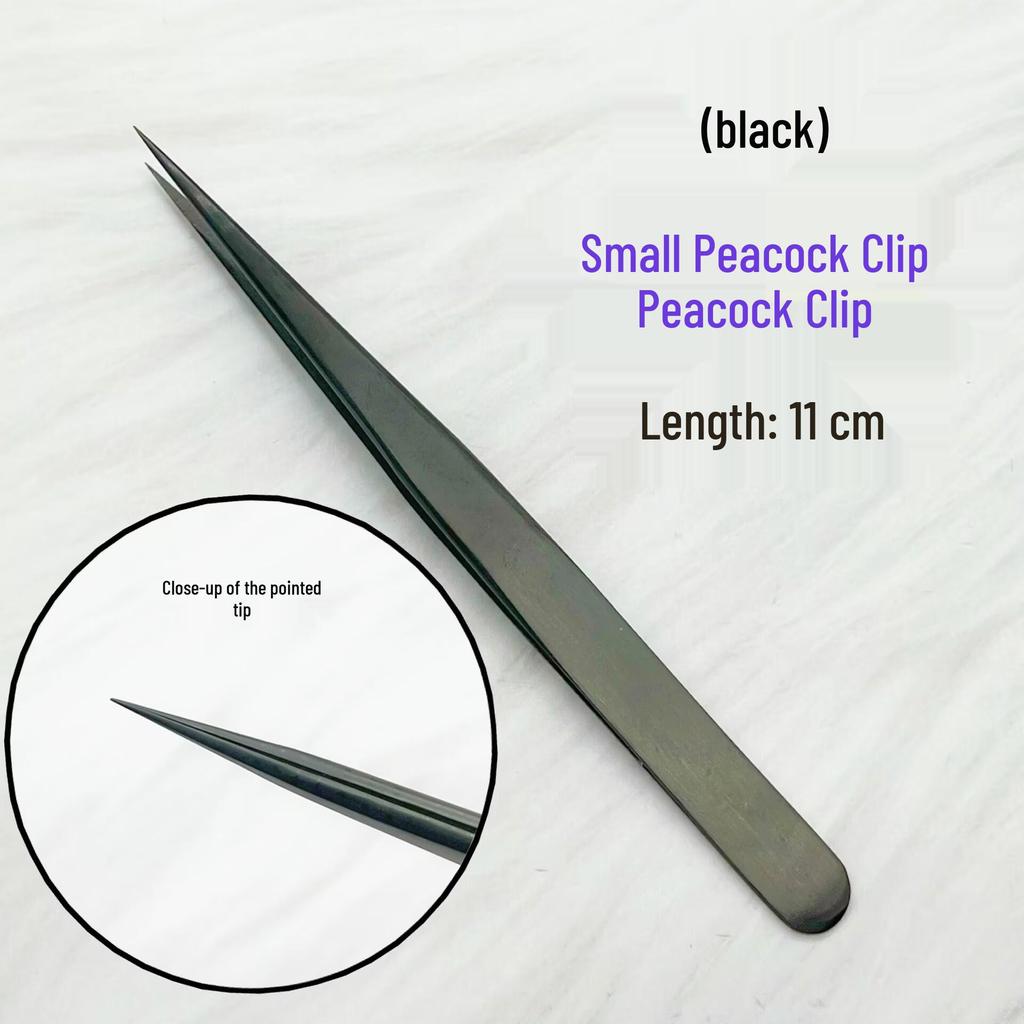 Iridescent High Precision Colored Eyelash Extension Tweezers - Small Straight Tweezers for Blooming & Planting