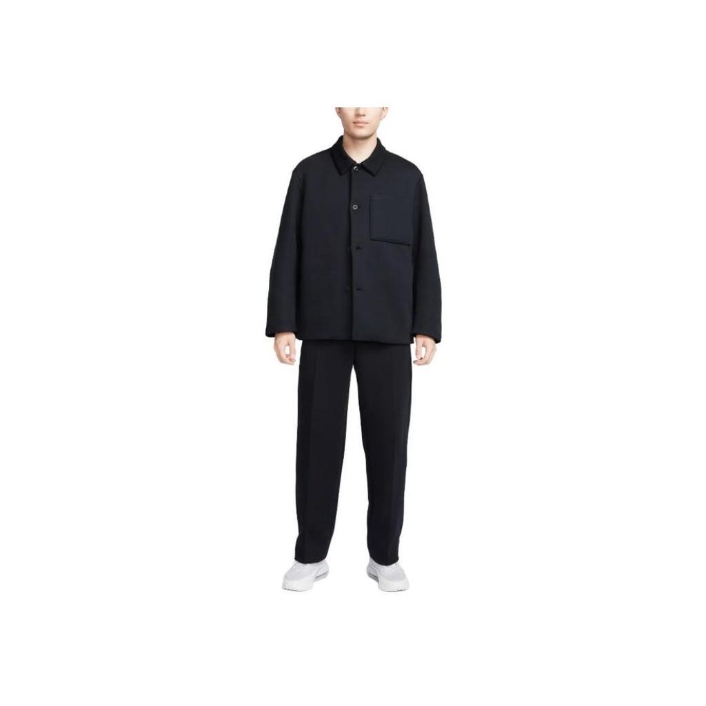 Nike Chaqueta Camisa Ancha Tech Fleece Reimagined para Deporte Negro FB8168-010