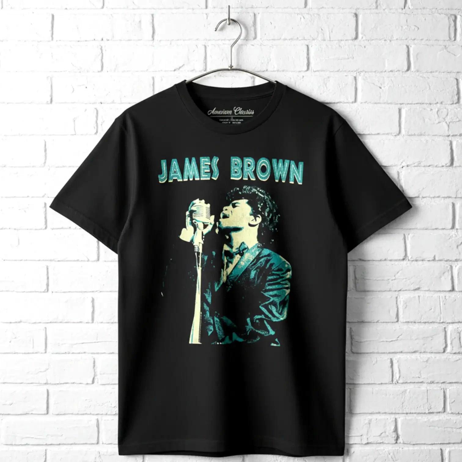 James Brown Rocks The Mic Men s T Shirt XL