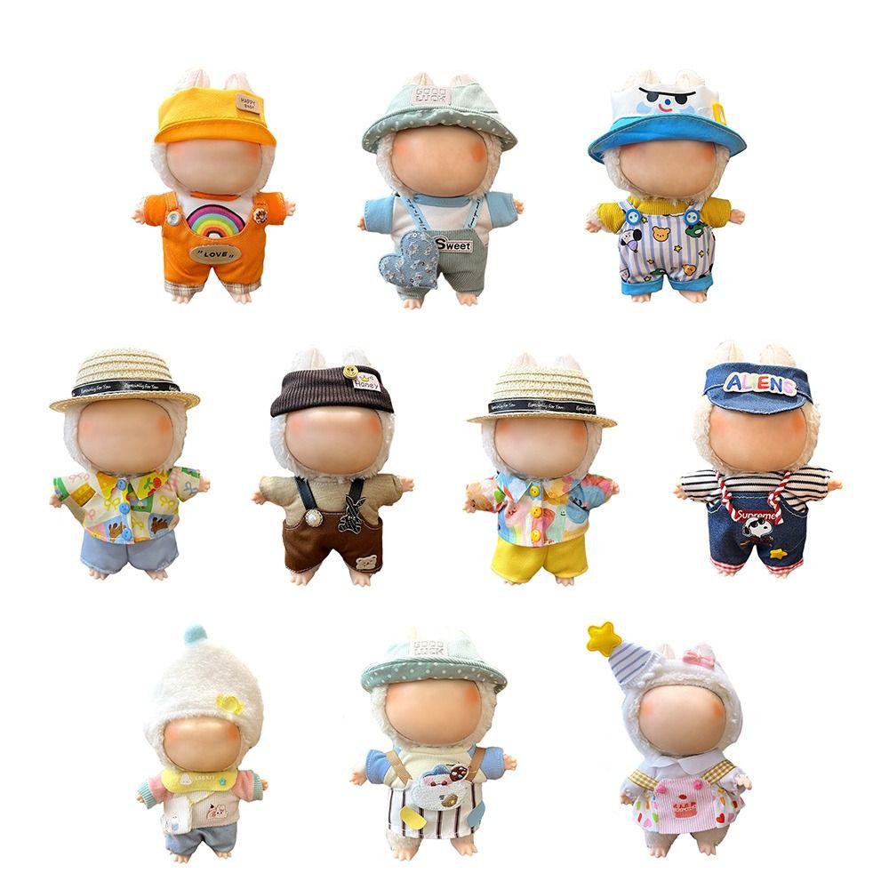 

Handmade For Labubu Overall Sets Multi Color for Labubu Skirt Suit Doll Clothes 17CM Doll Type B
