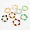Bohemian Elastic Resin Acrylic Bracelet for Women Retro Stackable Irregular Beaded Bracelet Bangle Party Jewelry