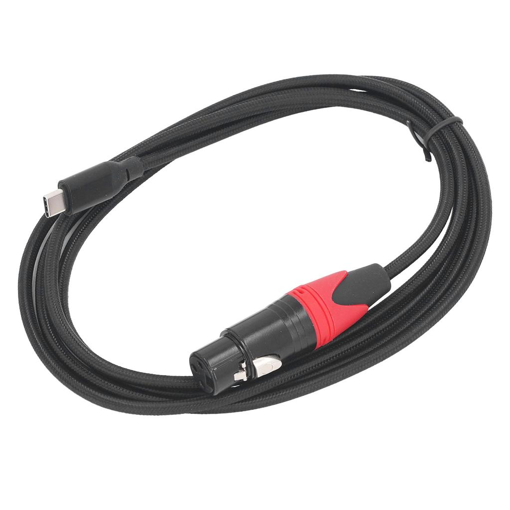 Type C To XLR Female Cable Dynamic Microphone Converter Cable Digital To Analog Chip Recording Audible Adapter Cord