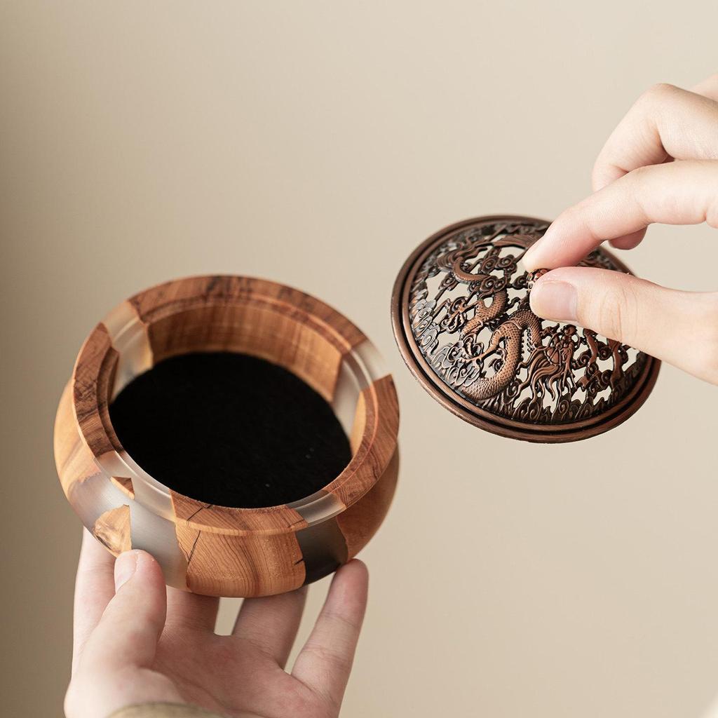 Solid Wood Zen Incense Burner Base for Tea Ceremony - Creative Chinese Agarwood & Sandalwood Accessories