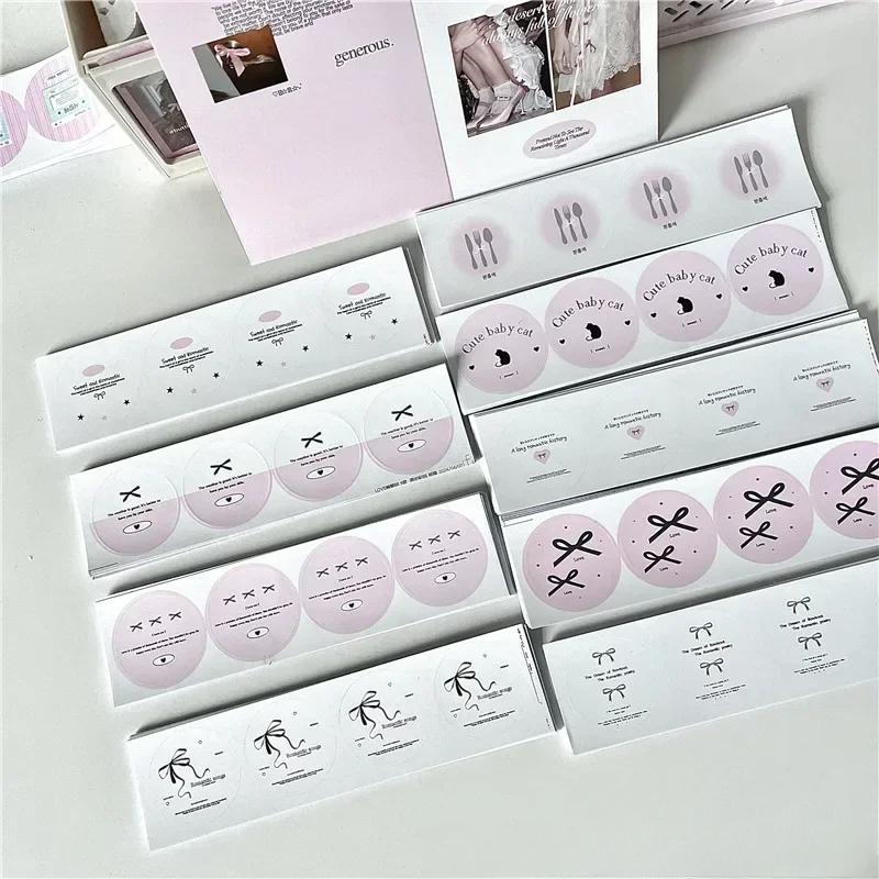 36ks Baletní stuha Mašle Kulaté těsnění Nálepka Dívka 3palcová fotografická karta Balení papírový sáček Dárková papírová krabička DIY Decor Label