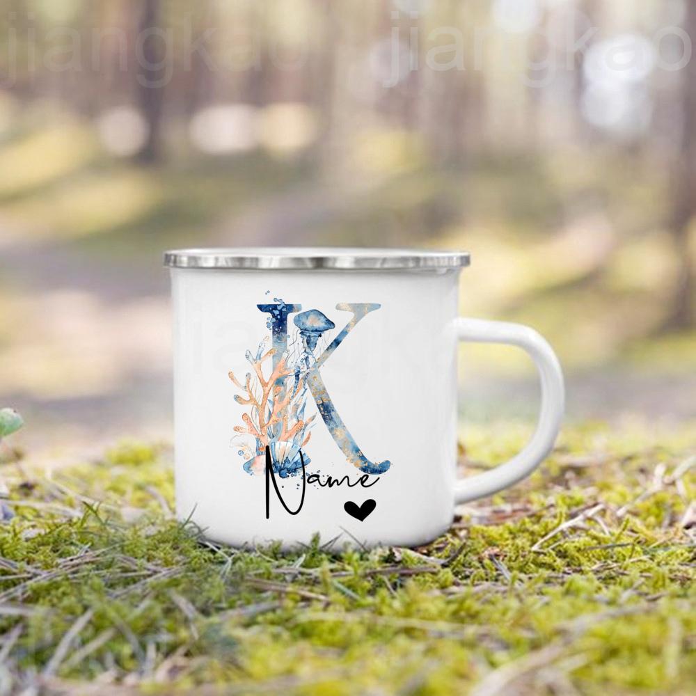 Personalized Mug for Kids Hot Chocolate Ocean Animal with Name Mug for Boys Kids Handle Mugs Birthday Party Favors Children Gift