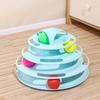 Cat Toys 4-Tier Turntable Roller Colorful Balls Interactive Kitten Exercise Toys Set