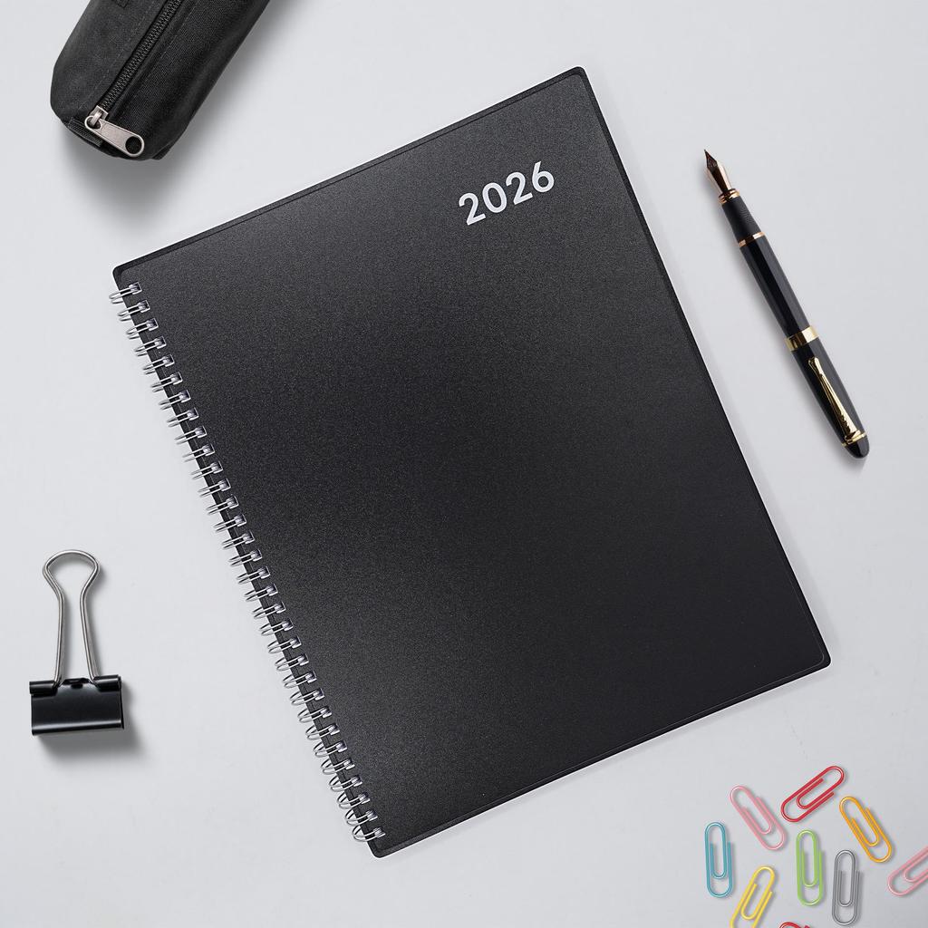 A4 Weekly Planner - English Schedule Book, Simple PP Coil Notebook, Customizable